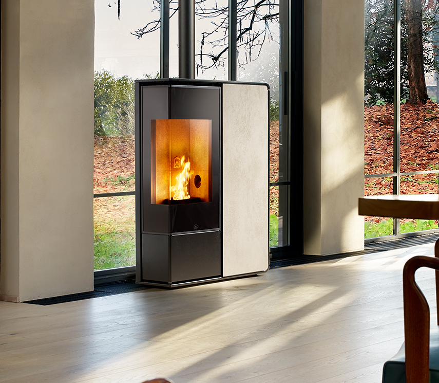  Jolly Mec -  IDEA ANGOLO Profil blanc crème - Panneau frontal acier noir