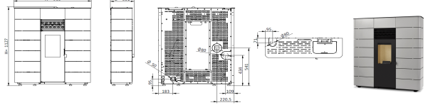 Solzaima - Nevada Slim noir - 8 kW