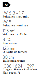 Poêle à bois en fonte - Lira
