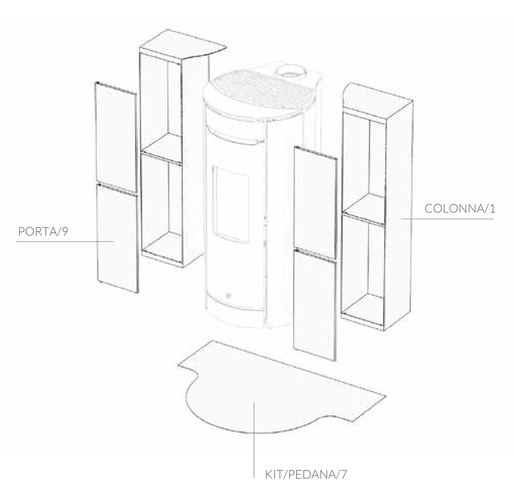 Porte push-pull pour COLONNA/1