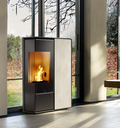 JOLLY MEC - IDEA ANGOLO 9kw UP profil noir facade verre noir strié