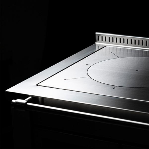 Rizzoli Cuisinière à bois avec four Serie S 90 noire