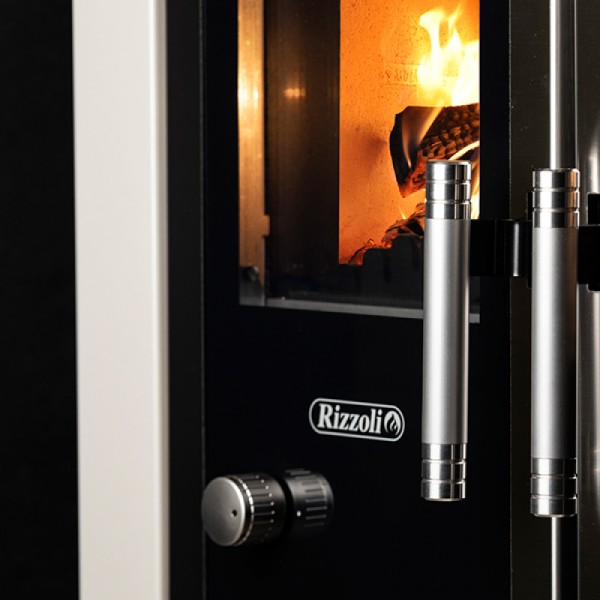 Rizzoli Cuisinière à bois avec four Serie S 90 noire