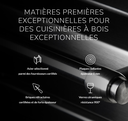 Rizzoli Cuisinière à bois avec four Serie S 90 noire