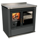 Rizzoli Cuisinière à bois avec four Serie S 90 noire