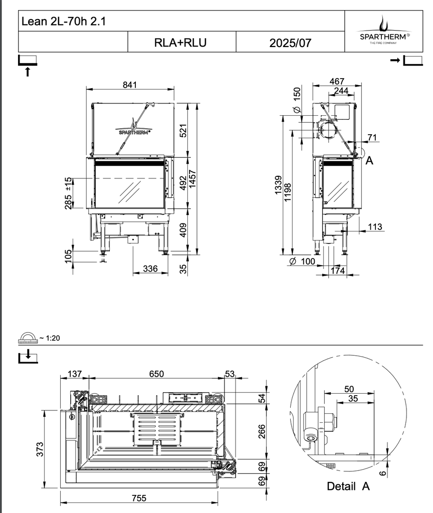 SPARTHERM - Lean Corner 68x28x48