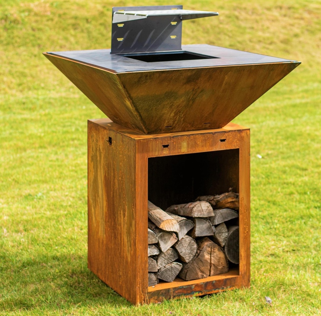 BRUT PLANCHA C - 80 en acier corten  PB01