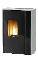 JM MELTEMI noir 12kw concentrique - sortie supérieure pierre olaire