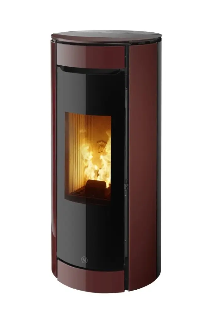 JOLLY MEC - BOTERO 2  8KW UP 3 verre bordeaux - sortie fumées supérieur simple paroi