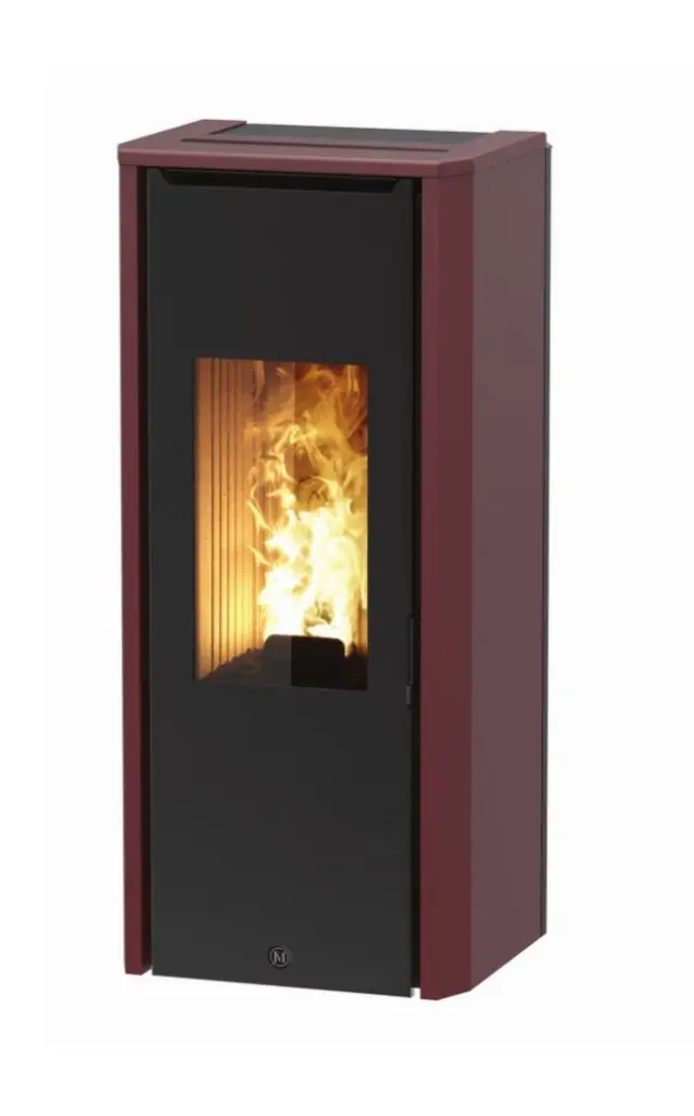 Jolly Mec - PADDY Habillage acier et céramique bordeaux - 10 kw