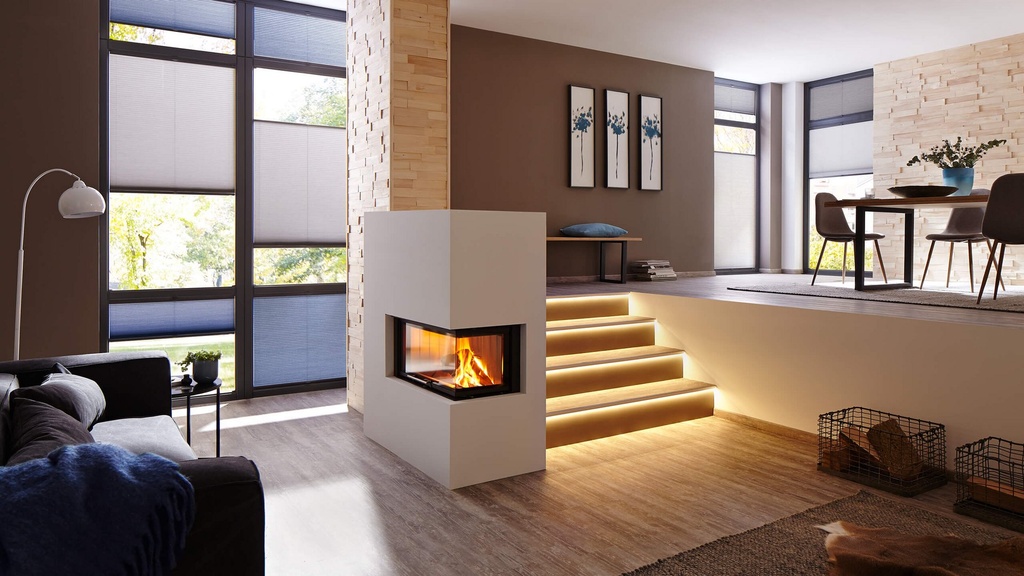 SPARTHERM - Varia AS 2RH chamotte noir+ cadre massif