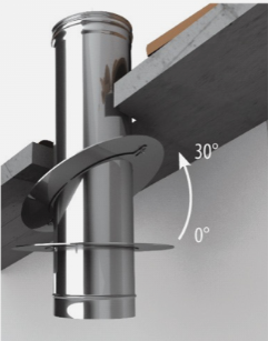 RRA ROSACE D.80 ORIENTABLE 0-30° EN INOX
