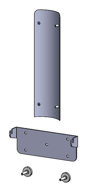 DRU - Set de fixation Bora Corner Wall, plaque de protection buse inclus