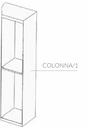 Colonne range-bûche noir pour le botero T-WIN