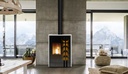 Jolly Mec - MELTEMI 14kw - SORTIE FUMÉES SUPÉRIEURE CONCENTRIQUE - Habillage Acier et céramique Noir