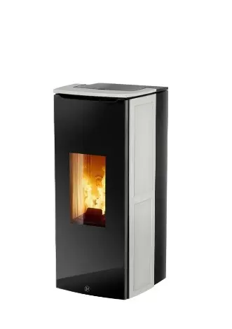  Jolly Mec -  ODETTE - 8kw Céramique blanc - sortie fumées postérieure 