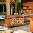 OFYR Mise en Place Table Corten 135 PRO Bois de teck
