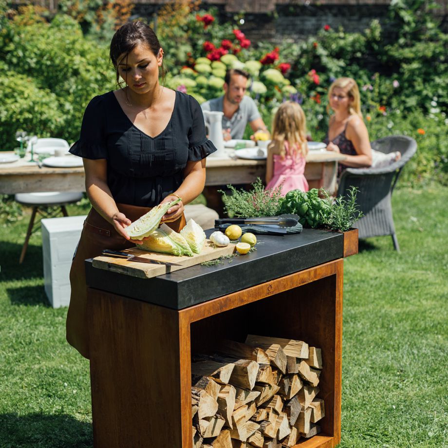 OFYR Butcher Block Storage 90 Corten Céramique Gris Anthracite