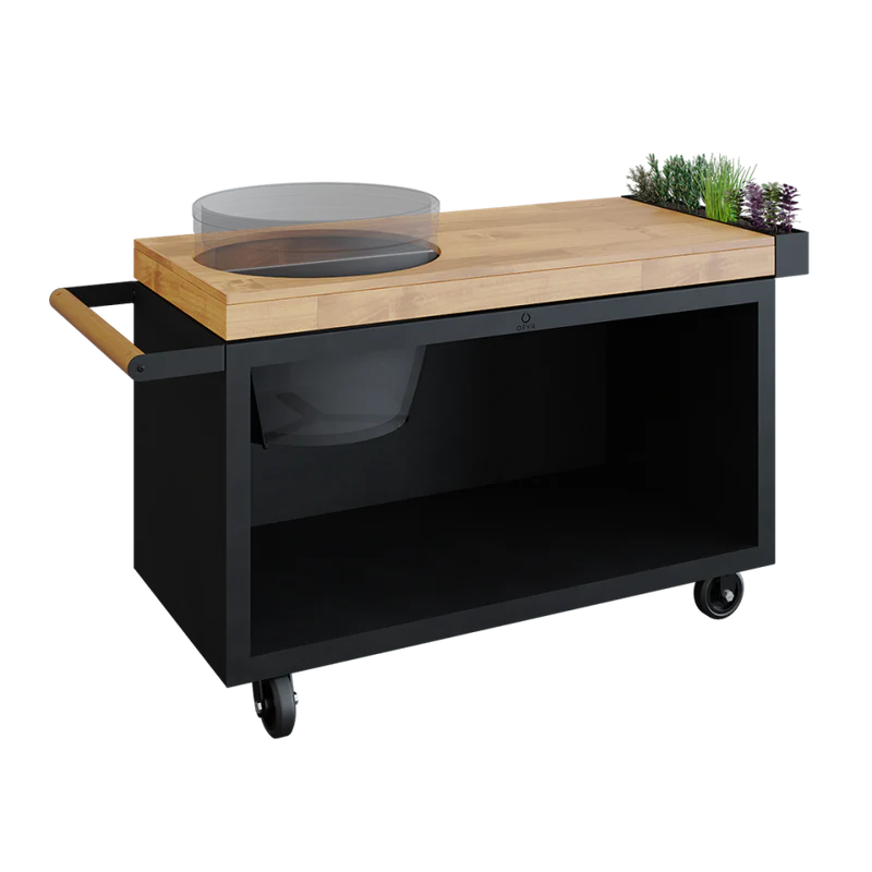 OFYR Kamado Table Black 135 PRO Bois de teck KJ