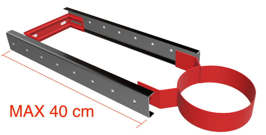 RALLONGE POUR COLLIER MURAL INOX RÉGABLE JUSQU'À 40 CM