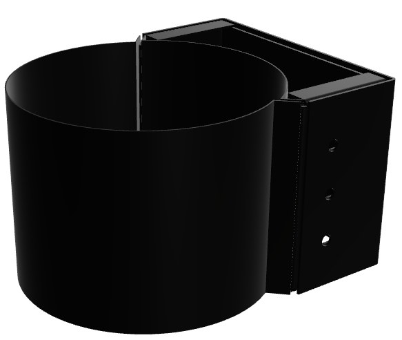 BERTONCELLO CACHE SUPPORT Ø130 NOIR