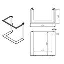 DRU - Cadre de finition 8S, L=110mm, taille 70mm, pour Maestro 60/3 Tall