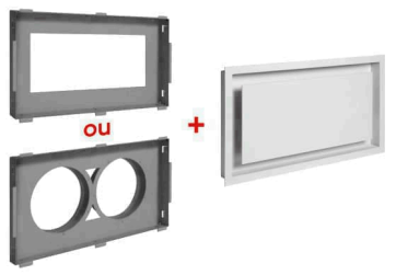 FETIMEX- BOITIER pour GRILLE AIR'02 N Acier/Noir 418x225 - 2 x 150