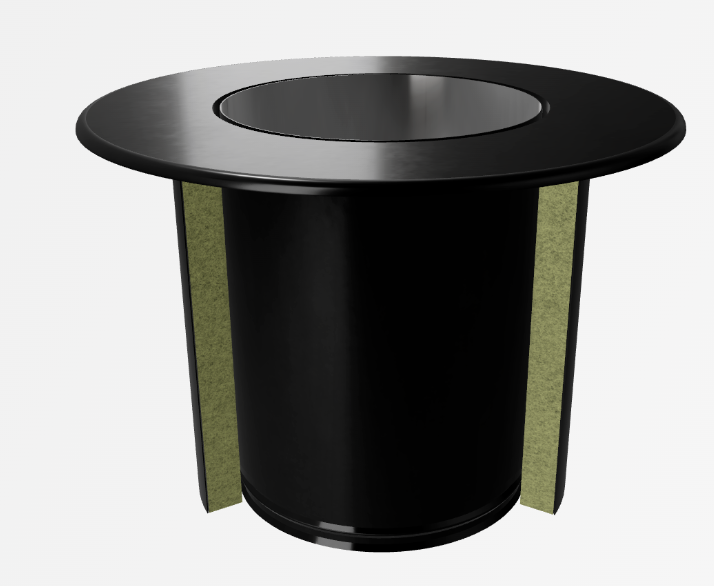 Raccord mural passant télescopique isolée avec rosace ronde en 180mm DP: 3082336