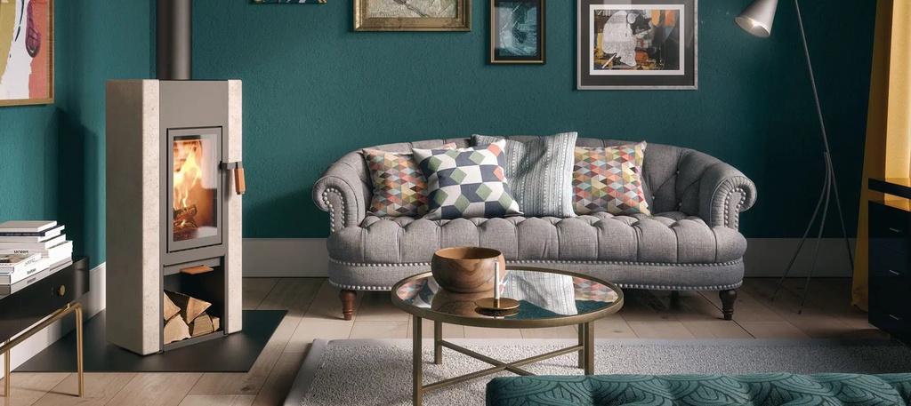  LEENDERS - Kilo anthracite 3610, réfractaires latérales naturelles