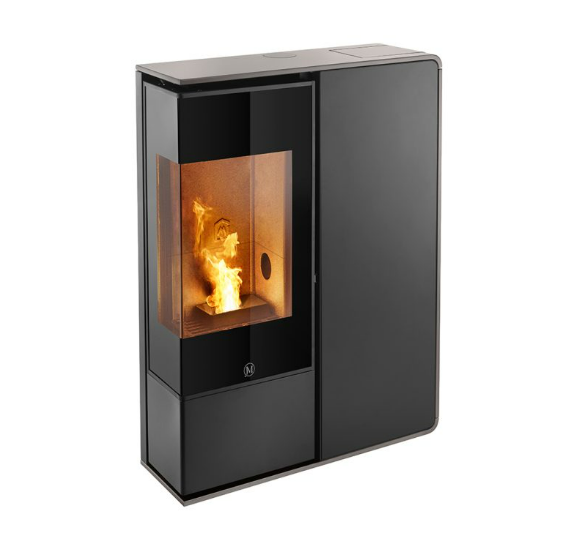 JM IDEA 2 ANGOLO 9KW Profil Gris Tourterelle - Panneau frontal Acier noir