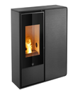 JOLLY MEC - IDEA2 FRONTALE - Profil noir - panneau frontal verre noir strié 9 kw   