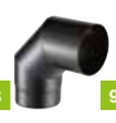 [526836] COUDE 90° TRAPP VISITE NOIR 2 MM Ø130