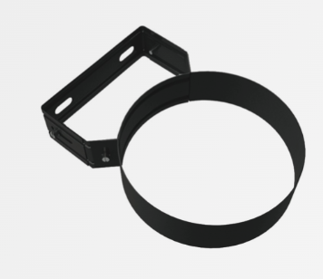 [3054013-NSAT] Collier mural réglable 50-80mm Ø 80 - 130 inox noir