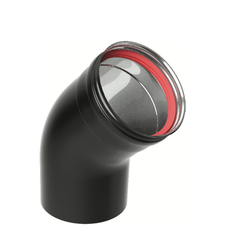 [3041112] Coude 45 ° PA-RS diam 80 noir