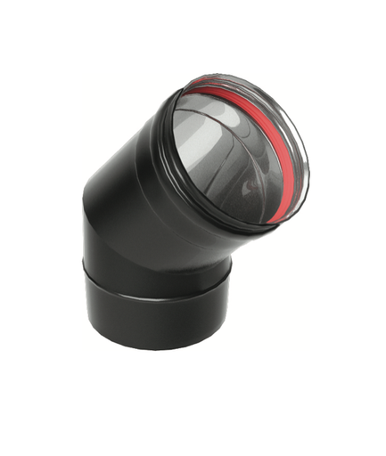 [3041108] Coude 45 ° diam 80 noir ( utiliser 3041112 )