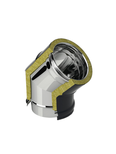 [3061508-NSAT] Bocht 45° diam 80 DW inox zwart