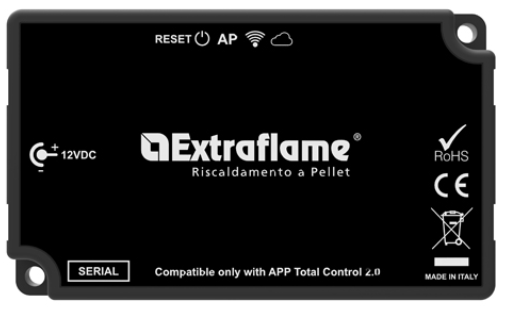 [009278451] Extraflame kit Wifi étiquette noire (>2018) remplacé par 009278512