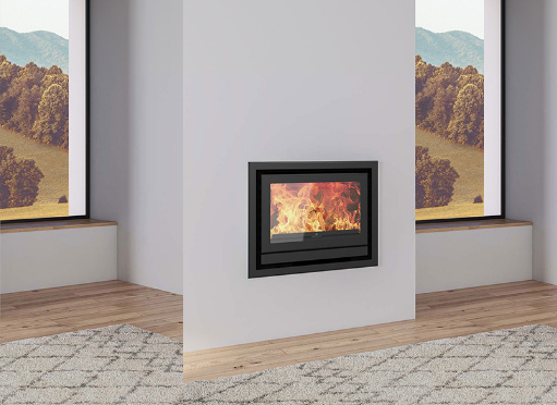 [MO2070P110] Fogo Montanha Encadrement pour insert à bois 4 cotés pour Classic E701 noir - 45mm