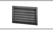 [GRI/RIV/N] Grille d'aspiration en aluminium tourterelle métallisée 15x25cm