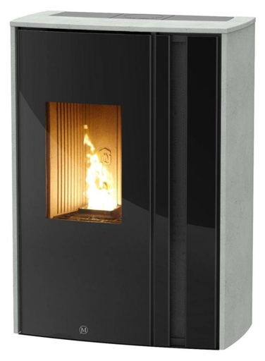 [MELTEMI/12KW/UP/4] JM MELTEMI UP 12KW Pierre Ollaire - sortie fumées supérieure simple paroi