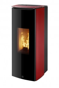 [ODETTE/1/10KW/C/3] JOLLY MEC - ODETTE -  Sortie fumées supérieure concentrique - verre trempé borde