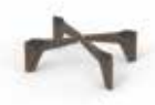 [KIT/PIEDINI/4] Jolly Mec - Pieds en bois verni chêne foncé h190 mm