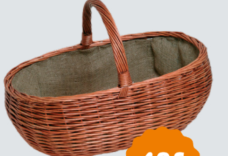 [21.02.612.2] Panier en osier toile de jute