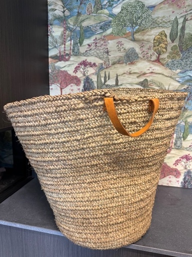 [21.02.150.2] Panier toile de jute  Ø38 H.42cm