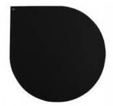[08-162045] Plaque de sol angle rond 980 en acier noir