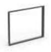 [CORNICE/80/80] Profil métallique noir pour finition contour foyer