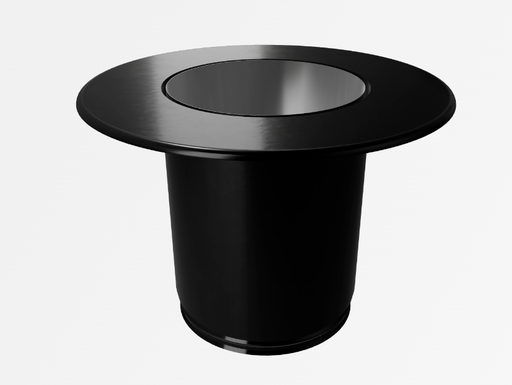 [3082315] Telescopische muurdoorvoer zwart 150mm met rozet diam 280 hout