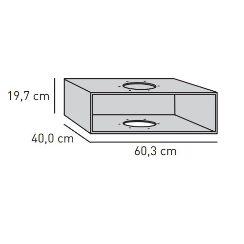 [8060007] SKANTHERM - Boîte de base, largeur 60,3 cm, couleur noir