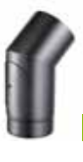 [522805] COUDE 45° TRAPP VISITE NOIR 2 MM Ø150