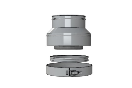 [62858] DRU Adapteur inox Ø200/130 à Ø150/100
